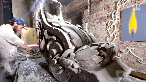 Реставрационные работы над лепниной для капитального ремонта фасада